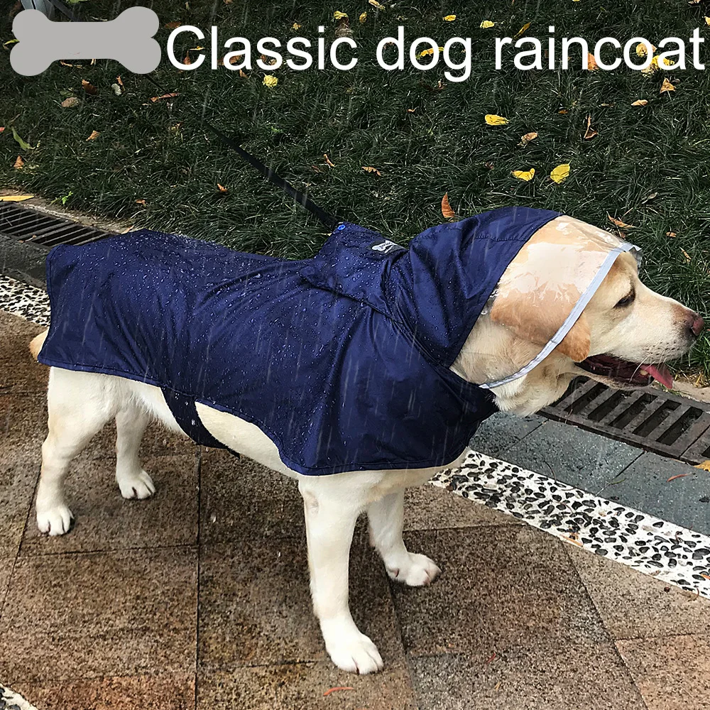 Waterproof Dog Raincoat Portable Large Pet Raining Jacket pet raincoat