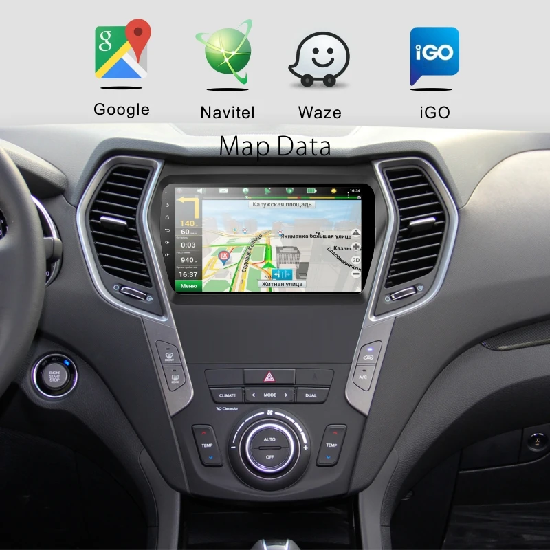 Best Android 9.0 Car Radio Multimedia Video Player Navigation GPS For Hyundai Santa Fe 3 Grand ix45 2013-2017 caplay android auto 2