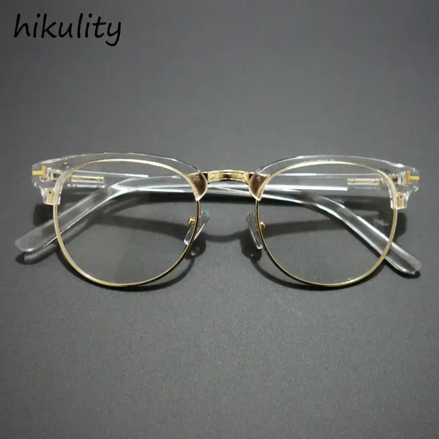 男性と女性のための高級クリアシルバーメガネ デザイナーブランドの眼鏡 クリアレンズフレーム Glasses Motorcycle Glasses Foamglasses Frame Aliexpress