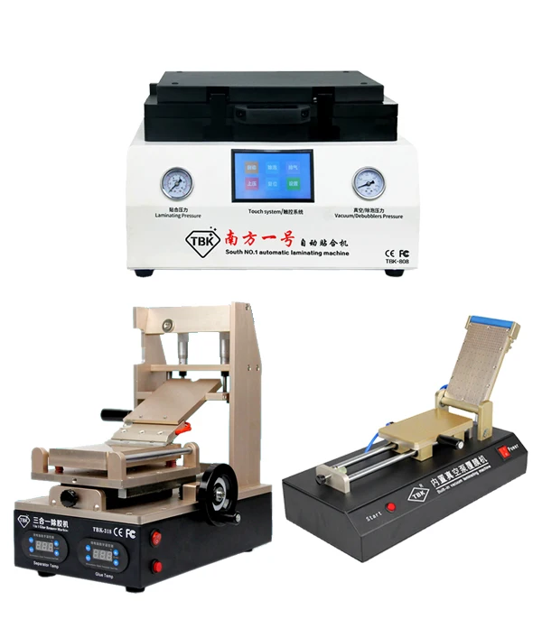 

Newest TBK-808 Automatic Bubble Removing Machine OCA Vacuum Laminating Machine+3 in 1 remove glue machine+OCA film machine