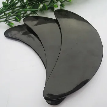 

10.5*4CM Traditional Acupuncture Massage Tool Beauty face Massager Scrape Therapy Guasha Plate 100%Ox Horn (half moon shape)