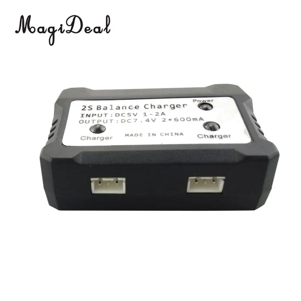 MagiDeal 2 in 1 RC Drones 2S 7.4V Balance Charger for SYMA X8C X8G X8HW Hubsan H501S H502S V262 V913 V912 B2W RC Drone Parts