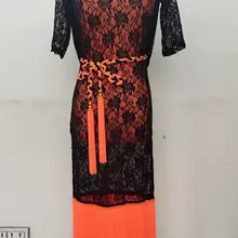 Стиль латинского танца костюм сексуальные старшие кружева с половиной рукавов платье латинского танца для женщин латинские танцы конкурс платья