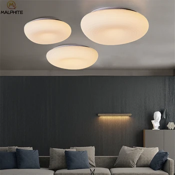 

Nordic White Acrylic ceiling lights Modern Hanging ceiling Lamps Tri-Color Dimming Lighting Fixtures Bar Coffee Shop Luminaire