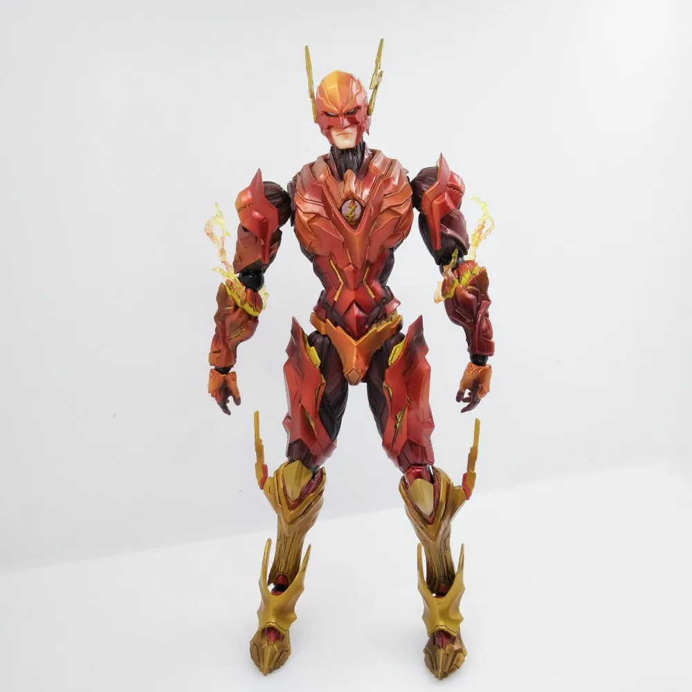 Play Arts Kai Flash экшн-фигурки флэш-Броня Ver NO 4 ПВХ игрушки 270 мм Фильм модель сильно бронированный Барри Аллен Playarts Kai