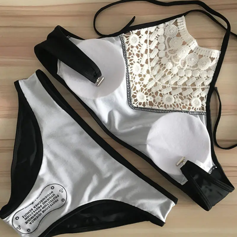 Push Up Swimwear Female Summer Women Sexy High Waist Bikini Set Lace Swimsuit Beachwear Bathing Suit Brazilian Biquini