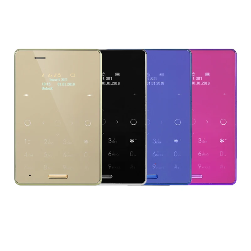 Original AIEK M4 Card Mobile Phone Ultra Thin Pocket Mini Phone Quad Band GSM Unlocked Dual SIM PK AIEK M3 M5 Children Phone