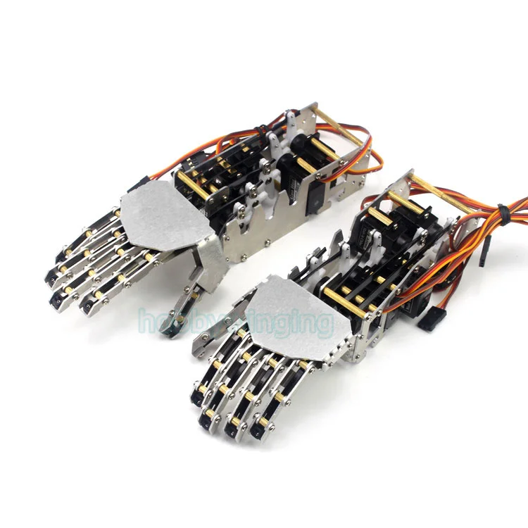 5DOF Robot Humanoid Metal Manipulator Five Fingers Anthropomorphic Left+Right Hand with Servo