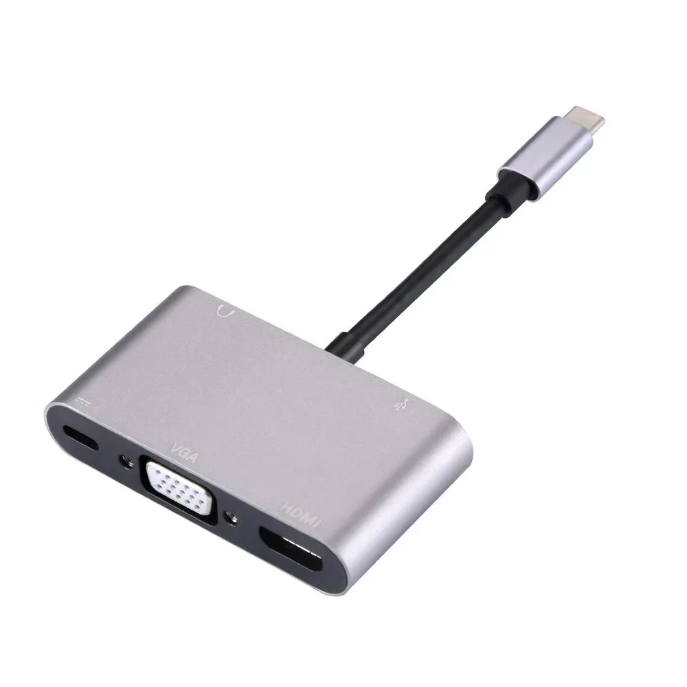 Стиль 5 в 1 Тип c концентратор HDMI VGA Аудио PD адаптер