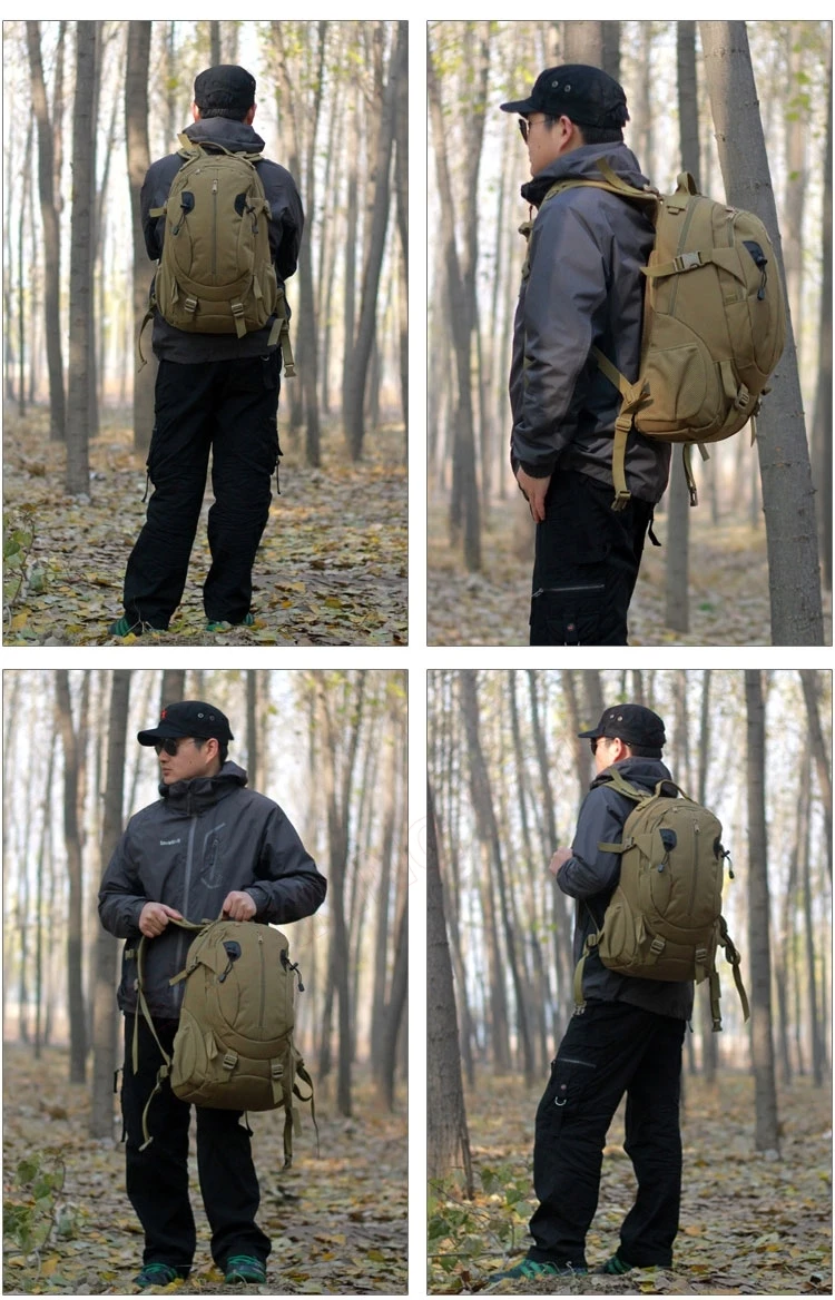 40L Outdoor Sports Backpack Molle MilitaryTactical Bag Camping Hiking Fishing Travelling Backpack For Men Women Teengers