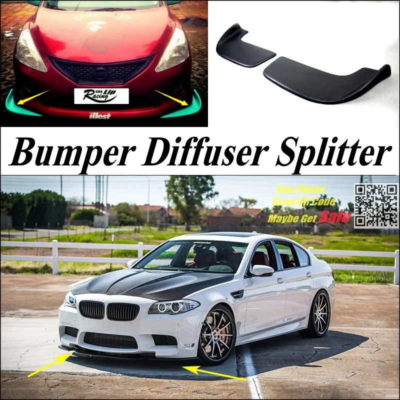 Car Splitter Diffuser Bumper Canard Lip For BMW 5 M5 E28 E34 E39 E60 E61 Tuning Body Kit  Front Deflector Car Fin Chin Reduce Body