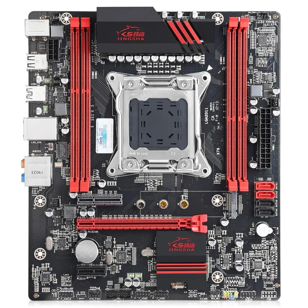 

Jingsha X79 LGA2011 ATX USB3.0 ATX MainBoard SATA3.0 PCI-E 16X NVME M.2 SSD support REG ECC memory and E5 CPU