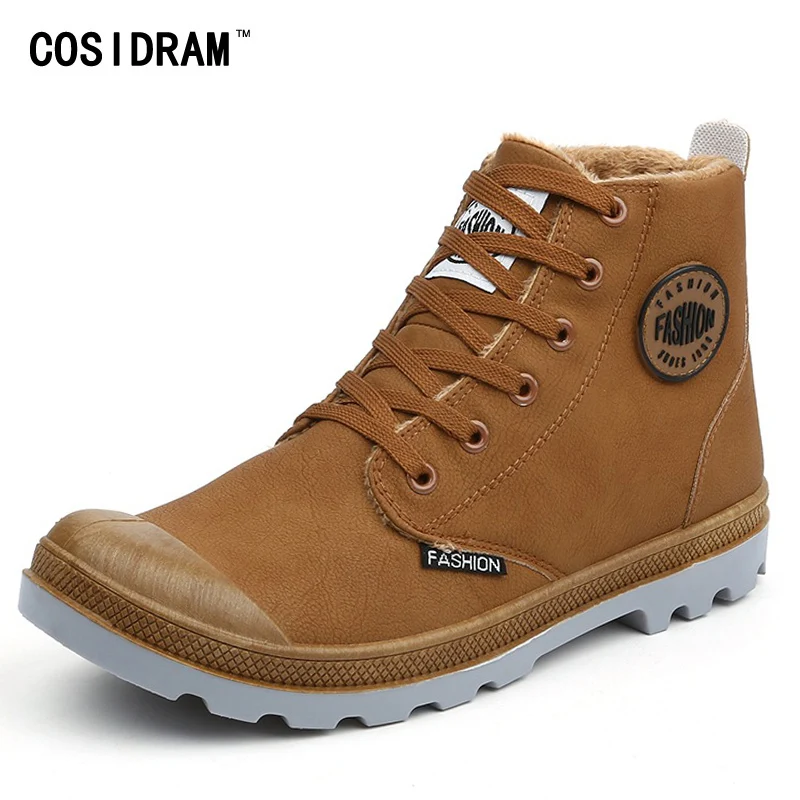 COSIDRAM Plus Size 45 High Top Winter Shoes Men Bo...
