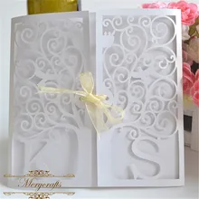 Индивидуальные инициалы лазерной резки пригласительный билет на свадьбу с бесплатным дизайном