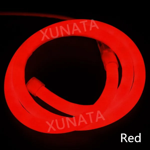 12V Светодиодные ленты света круглый неоновые полосы ленты SMD 2835 гибкий 360 градусов Ambilight неоновый свет с разъемом HDMI Ice Blue/розовый/красный - Испускаемый цвет: Красный