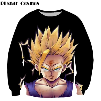 

PLstar Cosmos 2018 Latest design Anime dragon ball Z Long Sleeve Outerwear Funny Goku 3D print Crewneck casual Sweatshirt