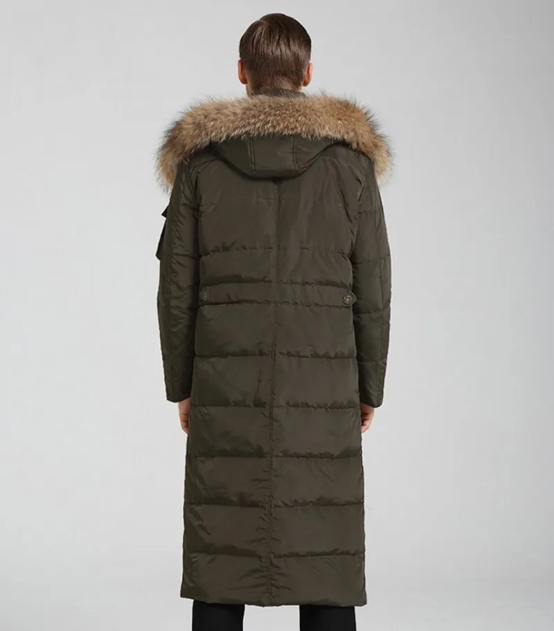 Брендовые роскошные мужские пальто, модная однотонная верхняя одежда с капюшоном, мужские зимние толстые теплые пуховики, повседневные свободные длинные пальто, S-4XL