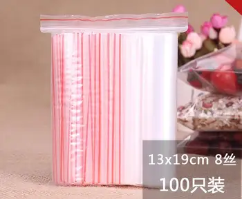 

100pcs,wholesale ziplock bag 13*19cm transparent PE plastic food bags sealed ziplock bags sealed pocket,8 silk