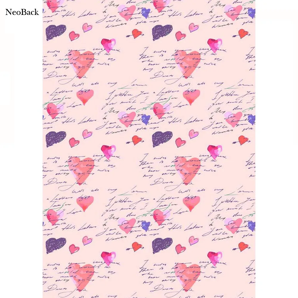 

2017 Fast shipping 5x7ft vinyl mixed heart patterns backgrounds for photo studio printed new born baby children Backdrops P1241