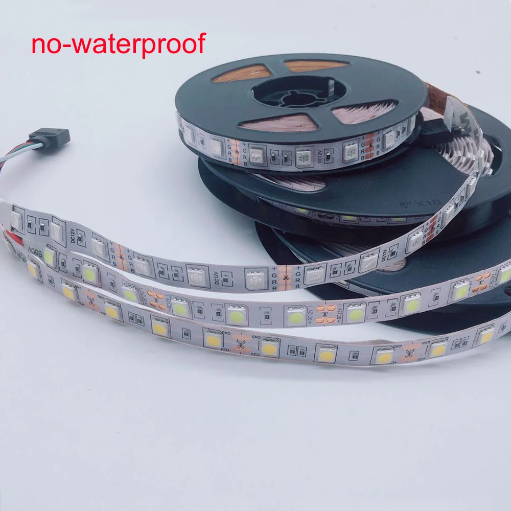 СВЕТОДИОДНАЯ лента SMD 5050 RGB водонепроницаемая 5 м 300 светодиодов DC 12 В 24 RGBW RGBWW
