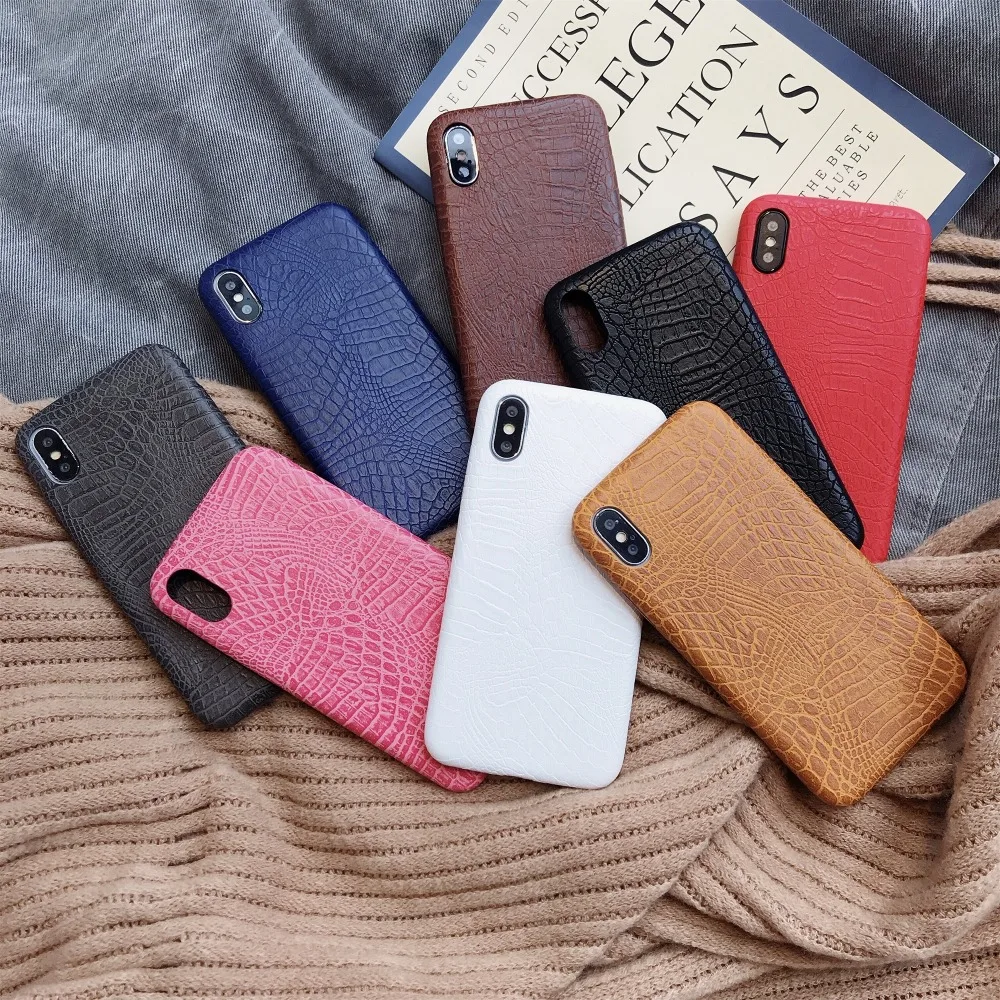 

Crocodile patter Case For iphone 7 7plus 8 8P X XS MAX XR 6S 8 Plus X Fashion Female style Soft TPU Back Cover