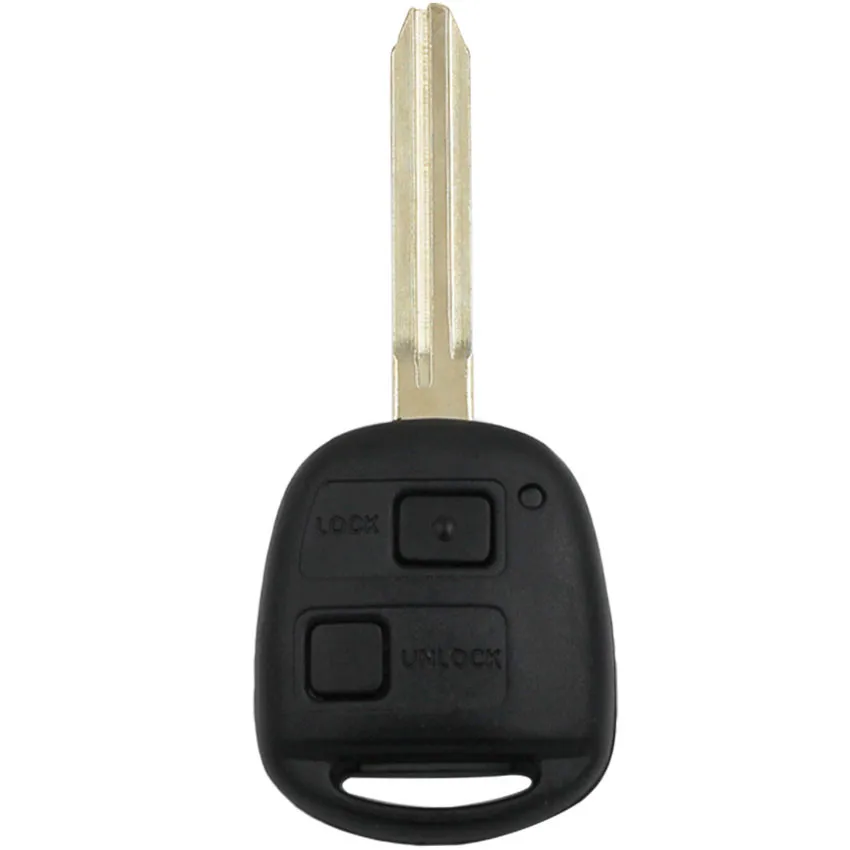 Бесключевой вход 2 кнопки дистанционный смарт ключ-брелок для Toyota Camry Prado Corolla 433 МГц с 4C чипом внутри TOY43 неразрезанный ключ
