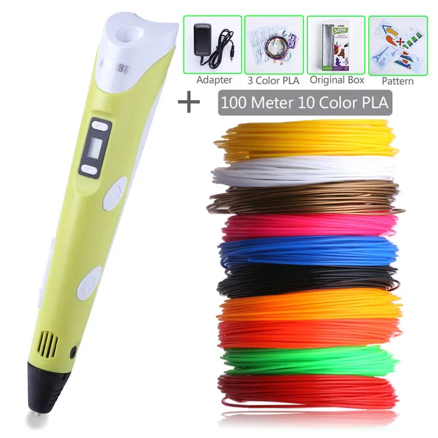 3D Printing Pen Smart 3 D Printer Pen Drawing Pens With 1 75mm PLA 100 
