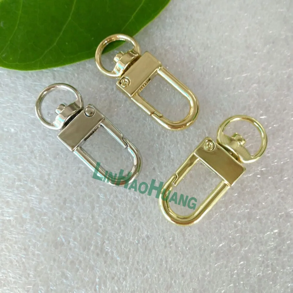 

Wholesale 50pcs Small Silver/light gold Alloy Swivel Clasps Snap Key Hooks DIY Key Chain Ring Free Shipping 2017082201