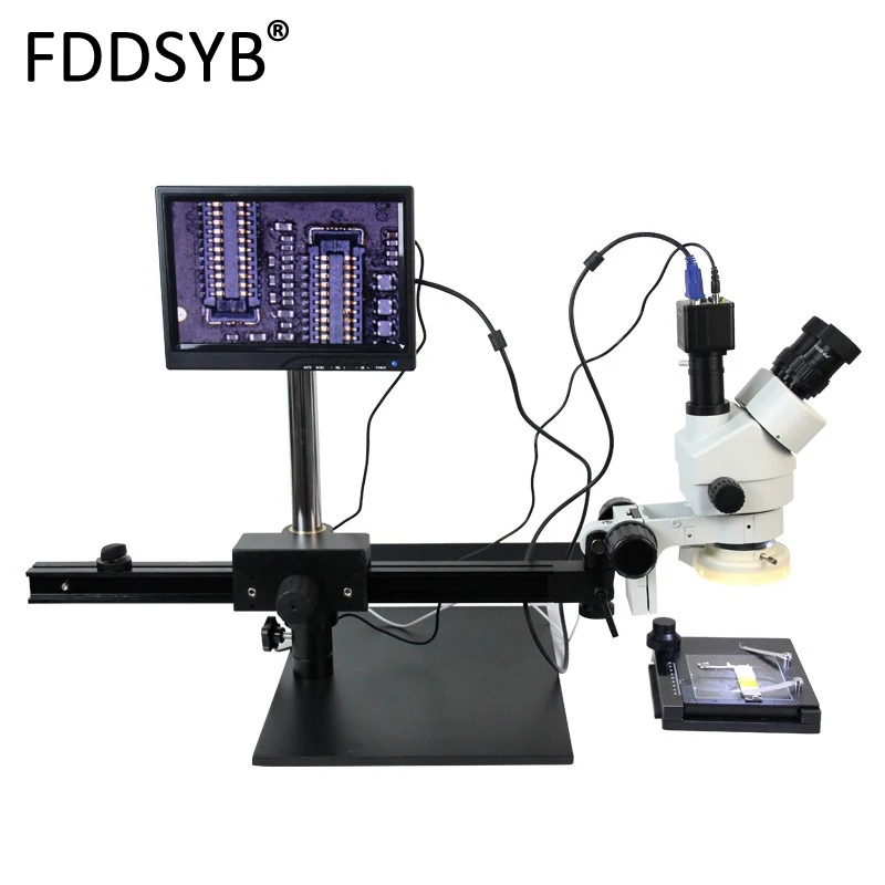 

BGA Microscope Best Multi-function Long Arm Move Electronic Digital Display 7-45x Zoom Operating CPU Maintenance Tools TBK 45L