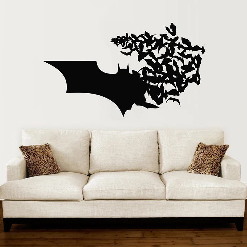 Vinyl Wall Sticker Mural Batman Logo Wall Decals Bat Comics Superheroes