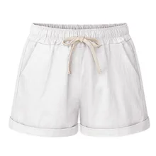 Летние женские широкие хлопковые шорты с высокой талией и карманами для девушек, повседневные шорты размера плюс M-6XL, AIC88