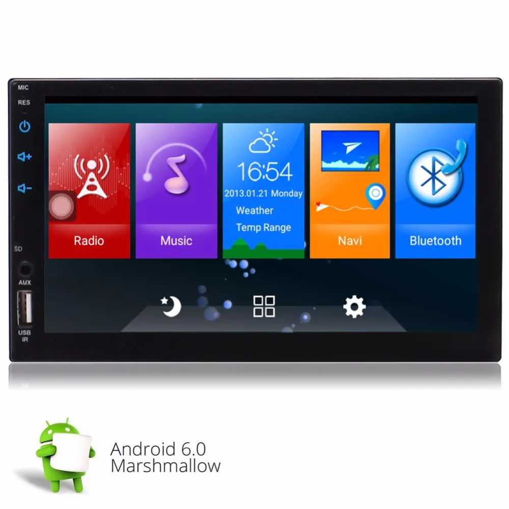 

Eincar Double Din Android 6.0 Car Stereo GPS Navigation Auto Radio 7 Inch Touch Screen Head Unit Quad Core car audio bluetooth