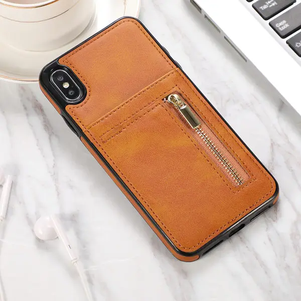 Yellow Back Cover Чехол s для iphone X, 8, 7, 6 S, 6 Plus, 5S, SE, модный кожаный чехол для телефона держатель для карт, кошелек, чехол для iphone 7 plus/XS MaxXR - Цвет: Yellow Back Cover