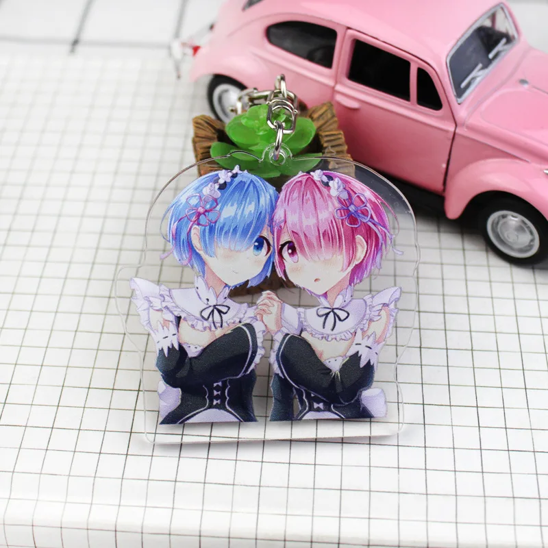 Брелок для ключей в стиле аниме Re Zero модный брелок другом мире подвески ювелирные