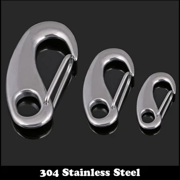 

M30 M50 M70 M100 304 Stainless Steel SS Egg-Shaped Egg Shape Buckle Wire Rope Rigging Quick Spring Chain Hook Clip Snap Shackle