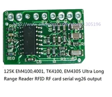 125K Long Range Reader module EM4100,4001, TK4100, EM4305 Ultra RFID RF card serial wg26 output module