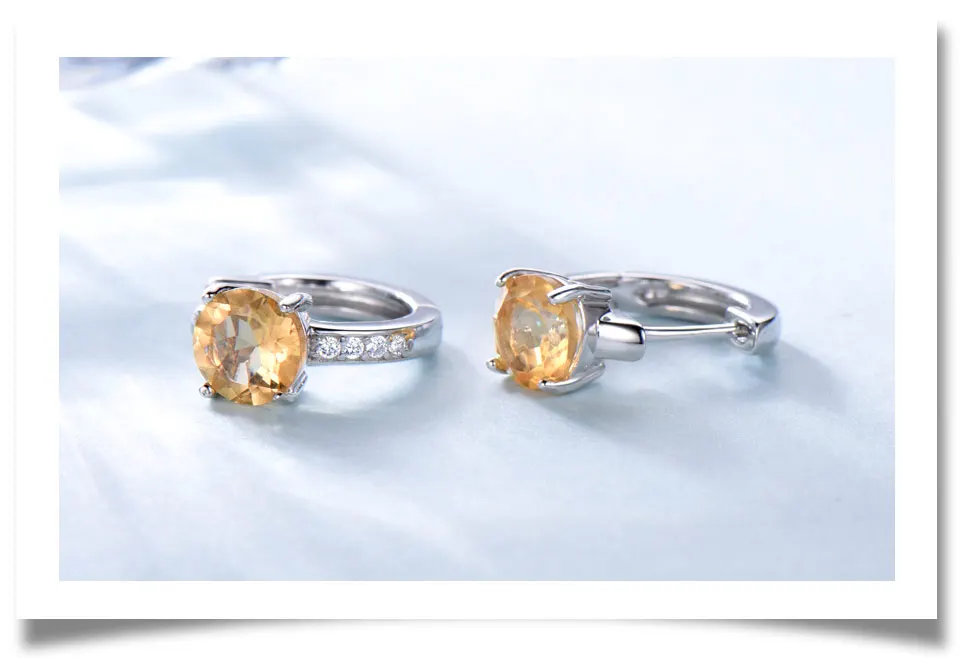 925 sterling silver natural citrine earrings for women (4)