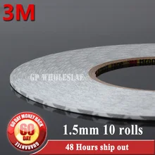 10x 1,5 мм* 50 м тонкий 3M9080 2 Двусторонняя клейкая лента для iphone мобильного телефона ЖК-дисплей Дисплей из тисненой жести, монтаж на кабель Безразмерные;