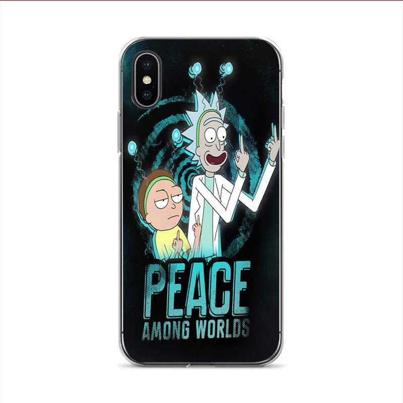 IMIDO family Love Рик и Морти funda мягкий пластиковый чехол для Apple iPhone X 6 6plus 6s 5 5S 7 8plus xr xs xsmax чехол - Цвет: 9