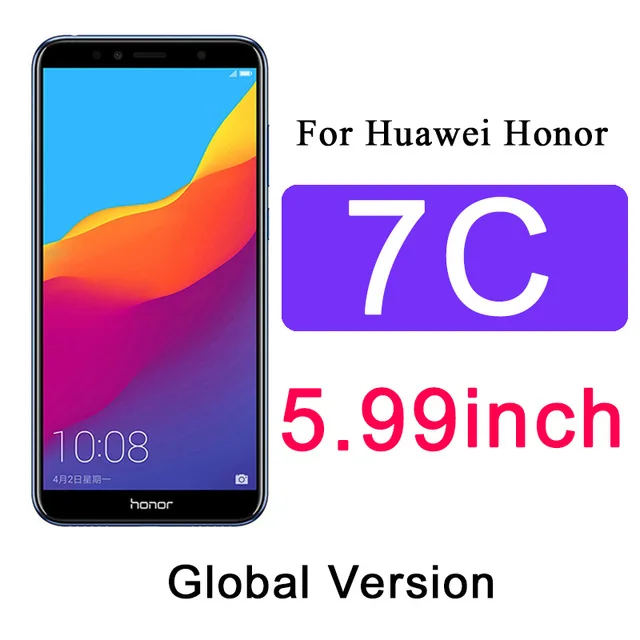 Для huawei Honor7C защитное стекло 2 шт. комплект закаленное безопасное стекло 7X 7A 7c 7apro 7cPro Honer 7 и Pro A C X A7 C7 пленка - Цвет: For Global 7C