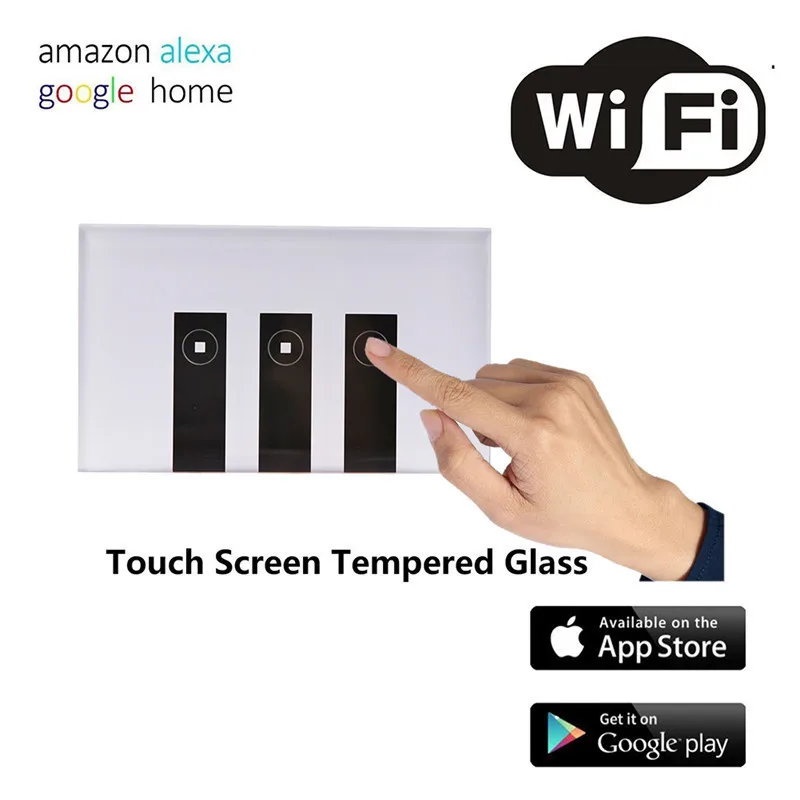 Светодиодный сенсорный Wi Fi переключатель LAIDEYI беспроводная умная настенная