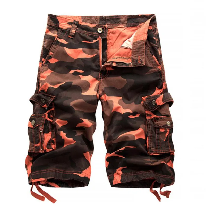 New Mens Military Camo Cargo Shorts Summer Fashion Camouflage Multi-Pocket Homme Army Casual Shorts Bermudas Masculina