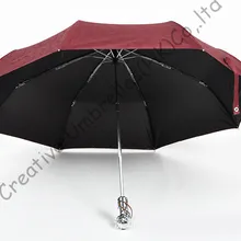 Череп ручка, скелет, 2 раза черное покрытие, солнцезащитный крем, UPF> 50+, зонтик, три раза автоматически открывать и закрывать автоматически, ветрозащитный