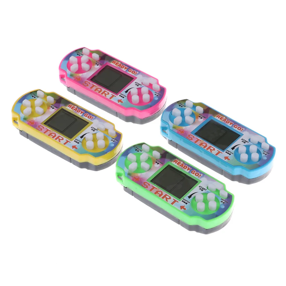 

Mini Tetris Game Console LCD Handheld Game Players Children Educational Anti-stress Electronic Toys Random Color 1pc Portable