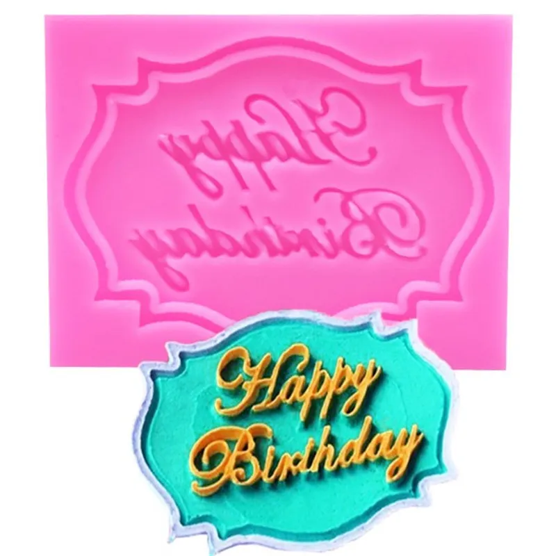

TTLIFE Happy Birthday Letter Form Silicone Mold Chocolate Fondant Cake Decoration Tools Cupcake Mould Soap Baking Tools