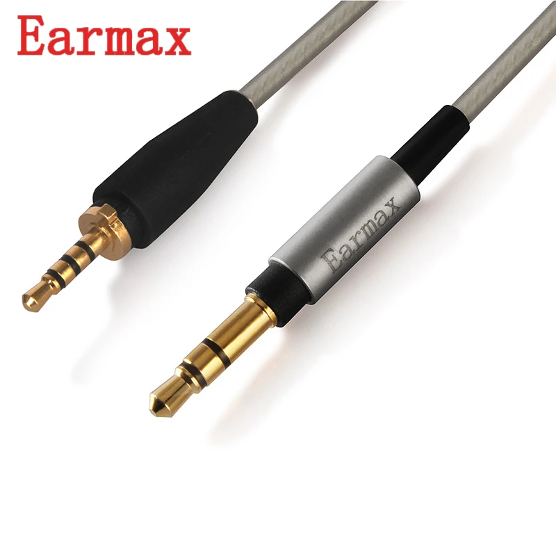 Замена кабеля наушников Earmax для Urbanite для Sennheiser) 3,5 мм до 2,5 мм HIFI посеребренный аудио Aux провод
