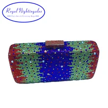 Роскошная блестящая Хрустальная коробка, клатч, вечерние сумки и клатчи для женщин, вечерние, свадебные, вечерние, Коктейльные