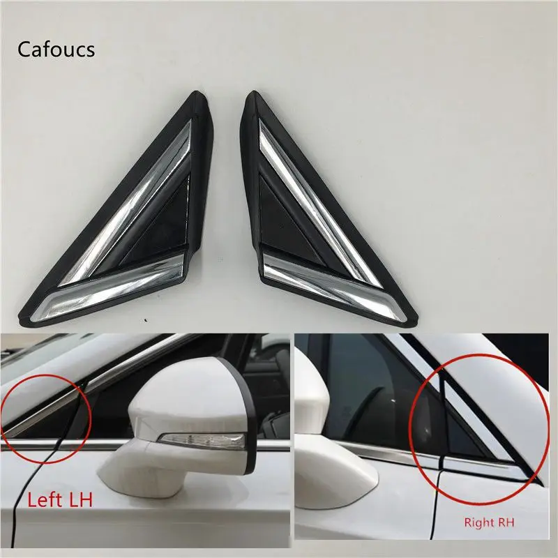 

Cafoucs For Ford Mondeo 2013-2018 Front Window Glass Triangle Plate Side Mirror Corner Triangle Windows Garnish Cover Panel