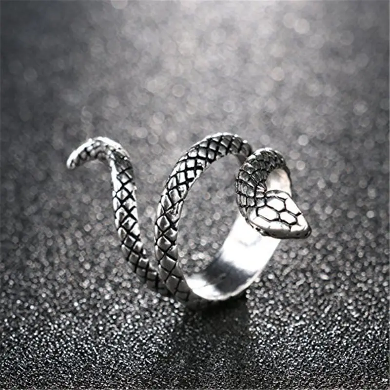 Модное кольцо из нержавеющей стали, кольца в виде змейки для женщин, металлическое кольцо в стиле панк, винтажное животное, свадебное ювелирное изделие для невесты