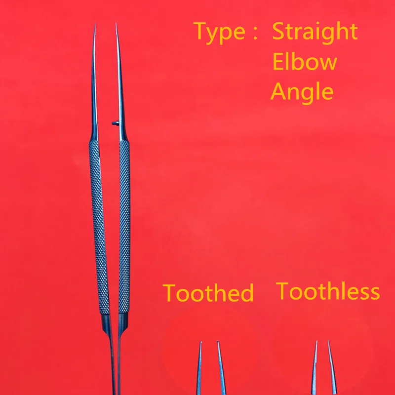 Высокое качество 14 см из титанового сплава микроскопические инструменты Микро ножницы, конъюктива зубчатые, щипцы, датчики, крючки, лопатки